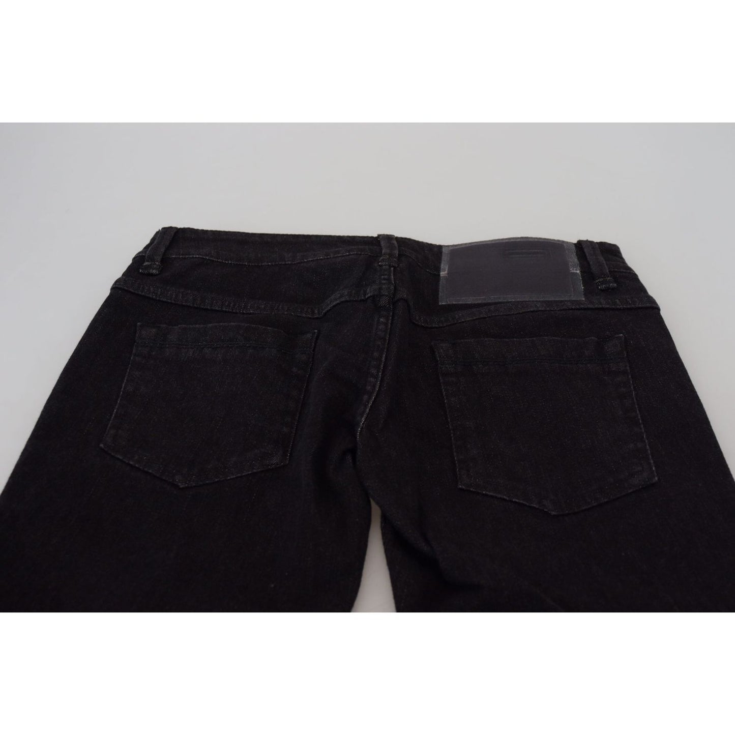 Acht Black Low Waist Slim Fit Cotton Denim Jeans PAN72698-26