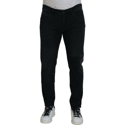 Dolce & Gabbana Black Angel Embroidery Skinny Denim Jeans PAN74717-52
