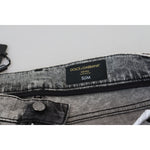 Dolce & Gabbana Grey Washed Cotton Slim Fit Men Denim Jeans PAN74729-44