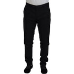 Dolce & Gabbana Black Wool Chino Dress Formal Pants PAN74724-52