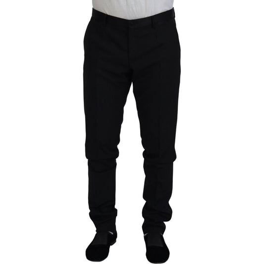 Dolce & Gabbana Black Wool Chino Dress Formal Pants PAN74724-52