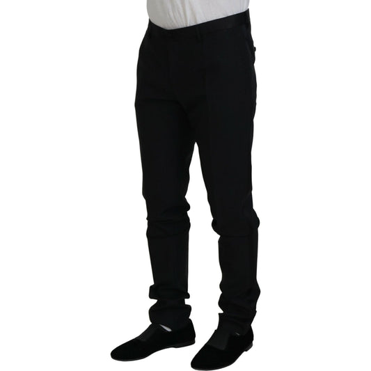 Dolce & Gabbana Black Wool Chino Dress Formal Pants PAN74724-52