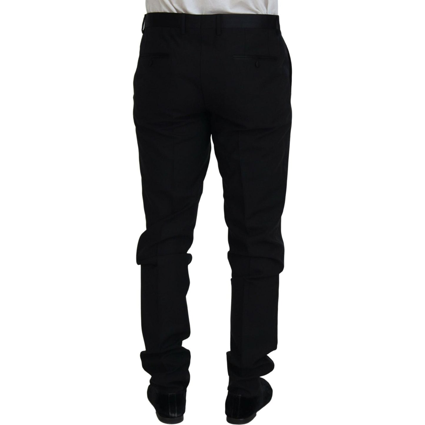 Dolce & Gabbana Black Wool Chino Dress Formal Pants PAN74724-52