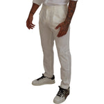 Dolce & Gabbana White Cotton Skinny Chino Pants PAN74810-54