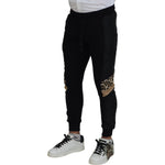 Dolce & Gabbana Black Polyester Skinny Jogger Men Pants PAN74811-44