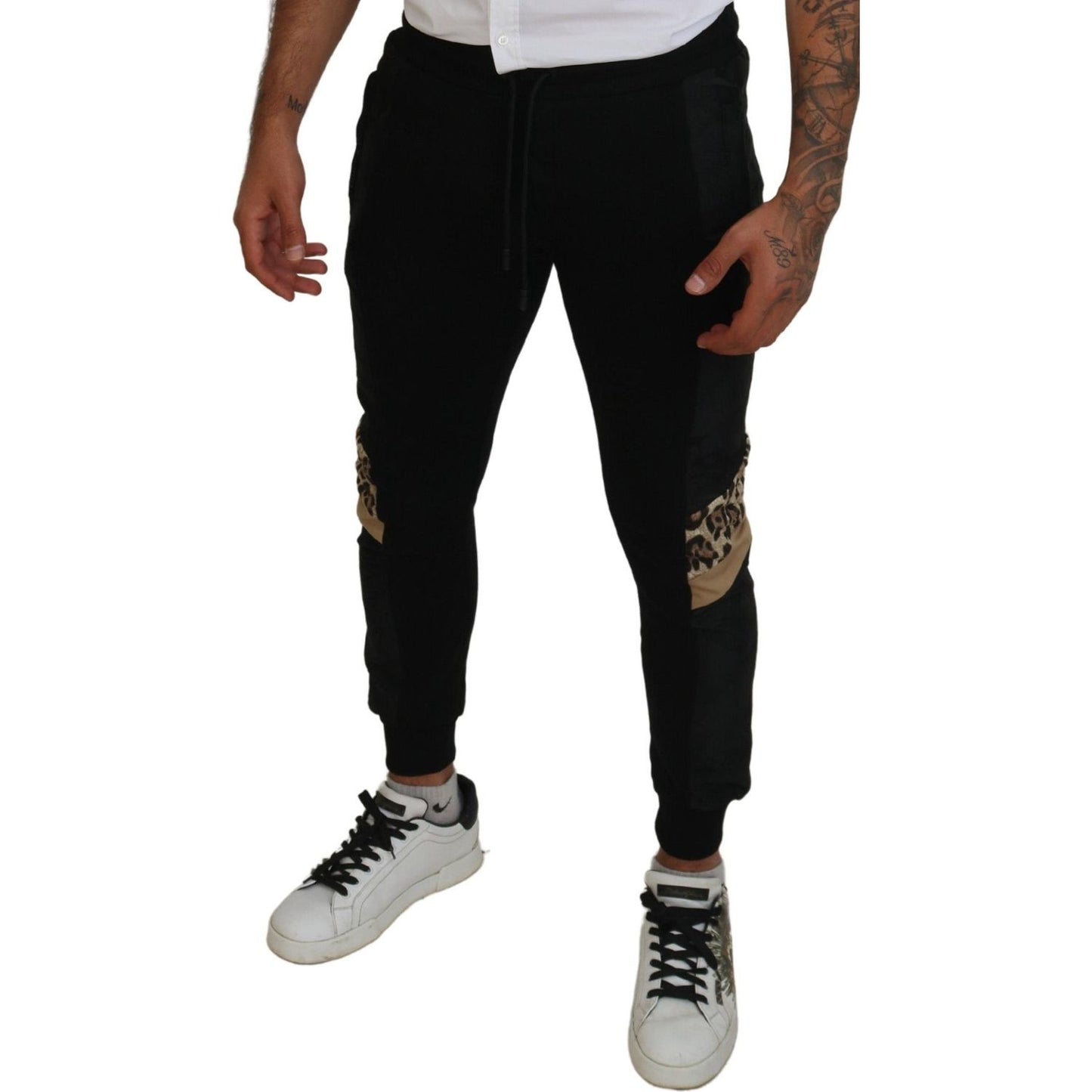 Dolce & Gabbana Black Polyester Skinny Jogger Men Pants PAN74811-44