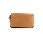 Burberry Grace Small Nutmeg Smooth Leather Flap Crossbody Clutch Handbag Purse 33147
