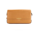 Burberry Grace Small Nutmeg Smooth Leather Flap Crossbody Clutch Handbag Purse 33147