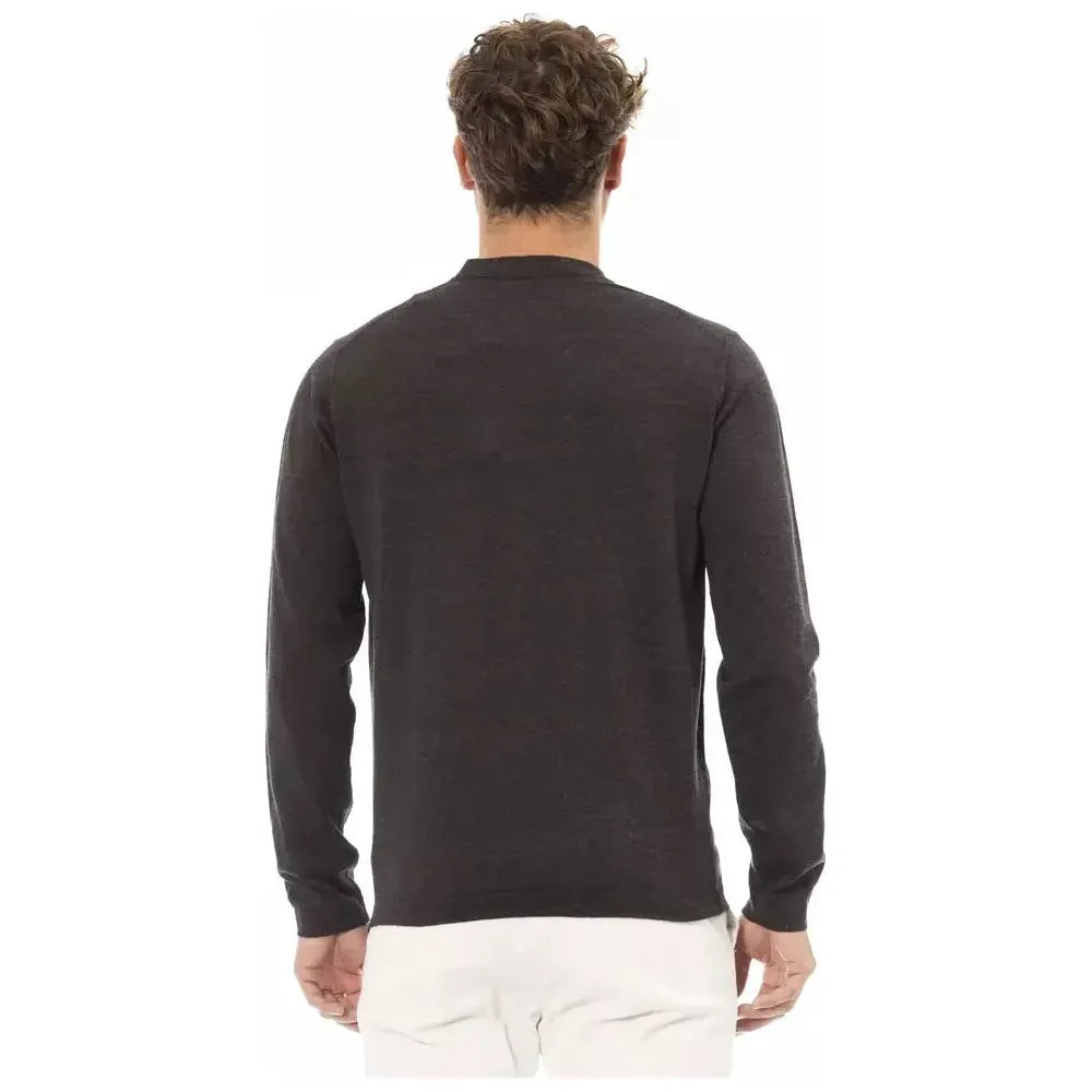 Alpha Studio Brown Cotton Men's Sweater AL-23579-IT50 | L