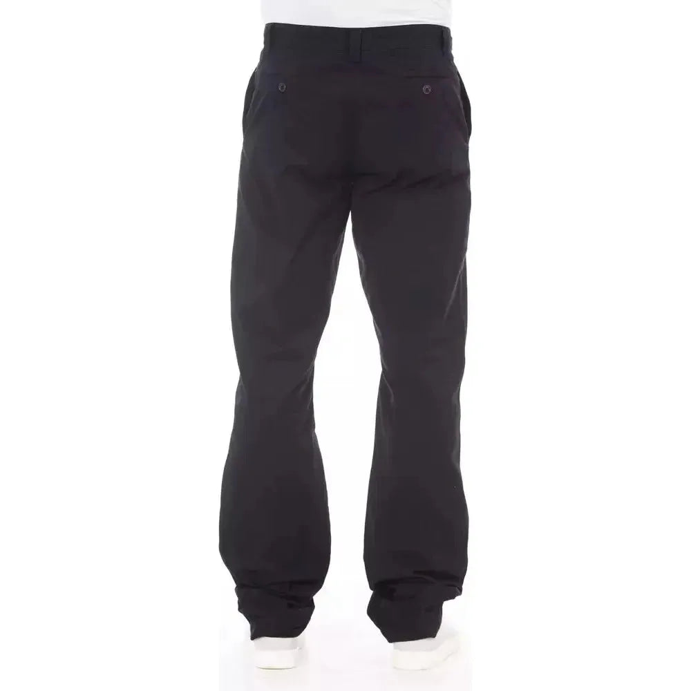 Alpha Studio Blue Cotton Men's Pant