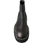 Dolce & Gabbana Black Leather Slip on Stretch Boots MV5025- 45