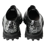 Dolce & Gabbana Black White Derby Patent Leather Shoes MV5036-39