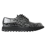 Dolce & Gabbana Black White Derby Patent Leather Shoes MV5036-39