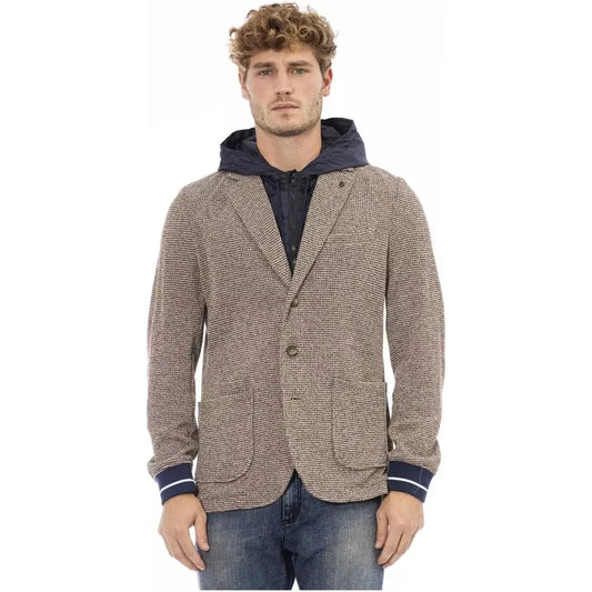 Distretto12 Chic Waterproof Hooded Fabric Jacket DI-23617-IT50 | L-FBB-139