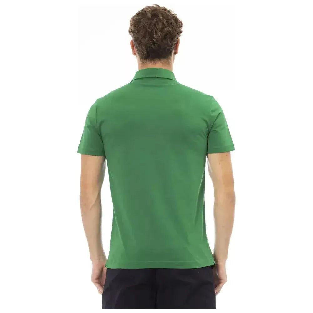 Baldinini Trend Green Cotton Men Polo BA-23744-3XL