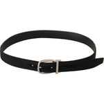 Dolce & Gabbana Belt Black Calf Leather Silver Tone Metal Buckle BEL8624-85