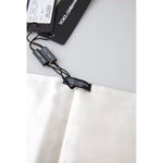 Dolce & Gabbana White Men Wide Waist Silk Belt Cummerbund BEL9001-48