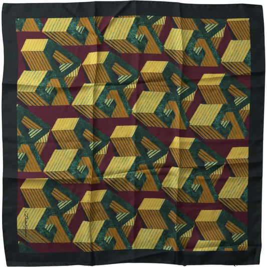 Dolce & Gabbana Multicolor Printed Square Handkerchief Scarf MS7017