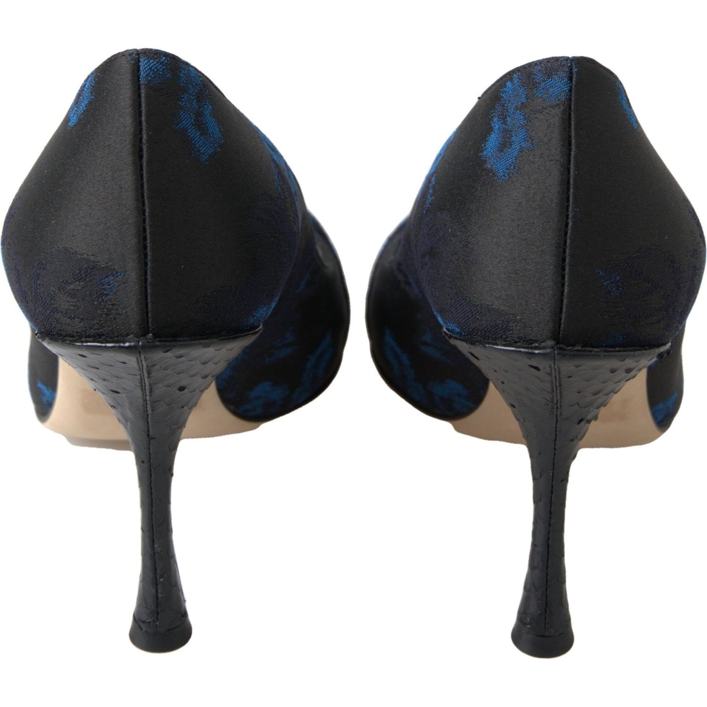 Dolce & Gabbana Blue Floral Ayers Crystal Pumps Shoes LA10220-35.5