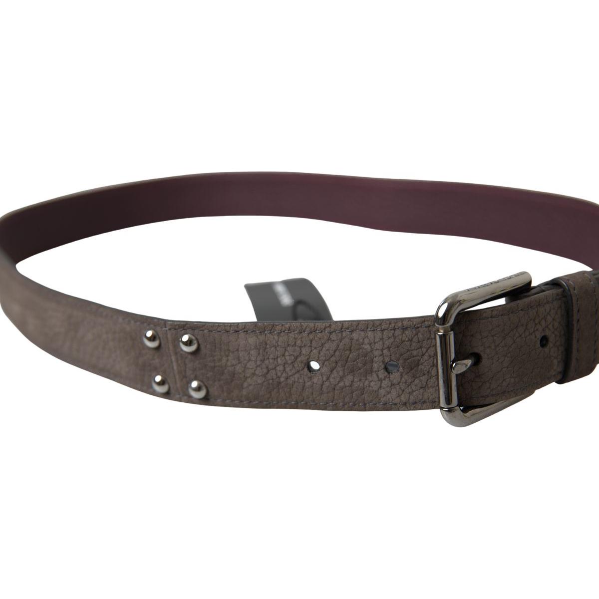 Dolce & Gabbana Brown Leather Metal Buckle Men Cintura Belt BEL9017-90