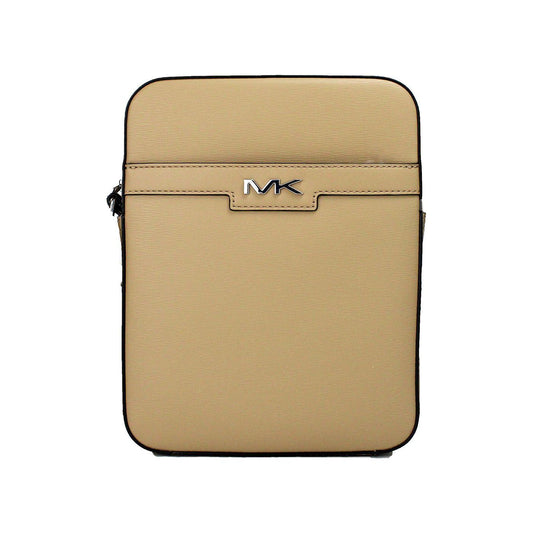 Michael Kors Cooper Medium Camel Crossgrain Leather Flight Crossbody Bag 100252