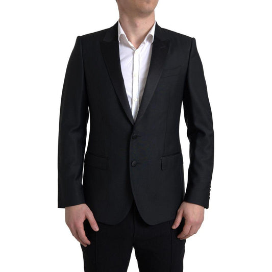 Dolce & Gabbana Black Wool Single Breasted MARTINI Blazer JKT3716-48