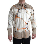 Dolce & Gabbana Multicolor Cotton Collared Denim Shirt TSH84183-40