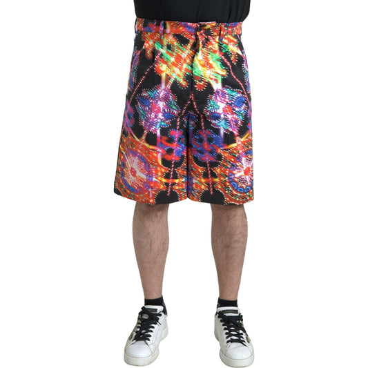 Dolce & Gabbana Multicolor Printed Cotton Men Bermuda Shorts PAN74847-44
