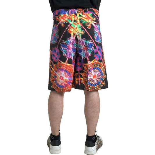 Dolce & Gabbana Multicolor Printed Cotton Men Bermuda Shorts PAN74847-44