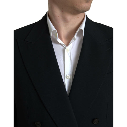 Dolce & Gabbana Black 2 Piece Double Breasted SICILIA Suit KOS2189-52