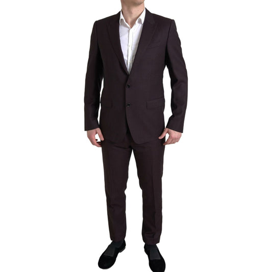 Dolce & Gabbana Maroon 2 Piece Single Breasted MARTINI Suit KOS2195-52