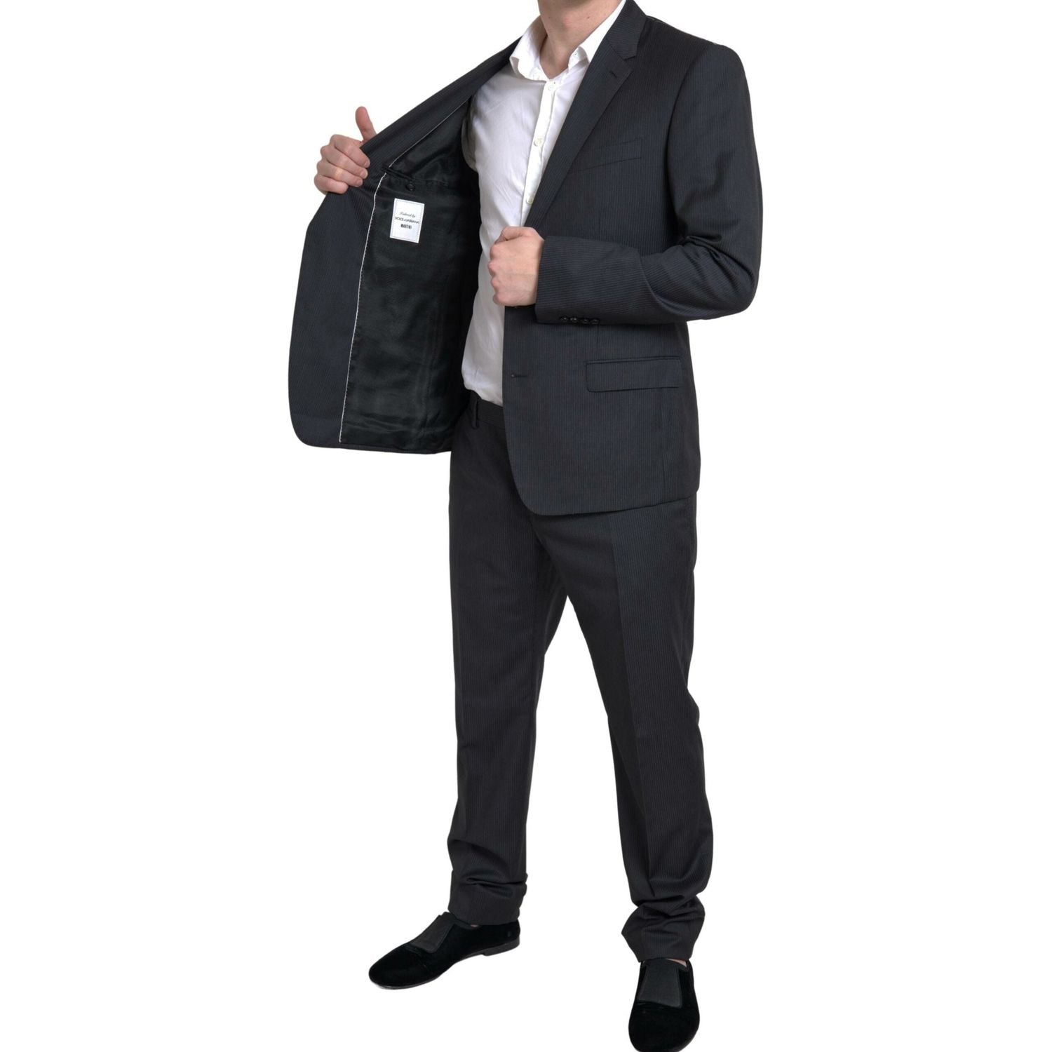 Dolce & Gabbana Black 2 Piece Single Breasted MARTINI Suit