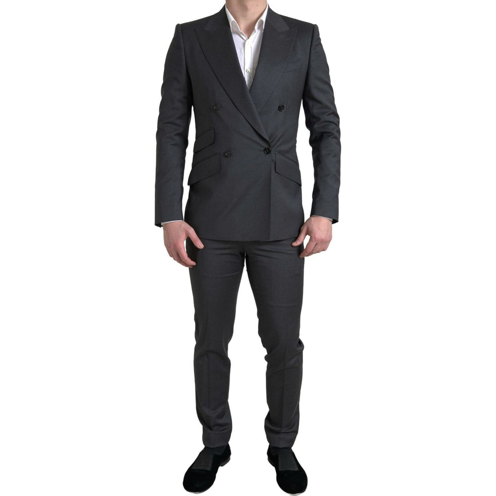 Dolce & Gabbana Gray 2 Piece Double Breasted SICILIA Suit KOS2198-46