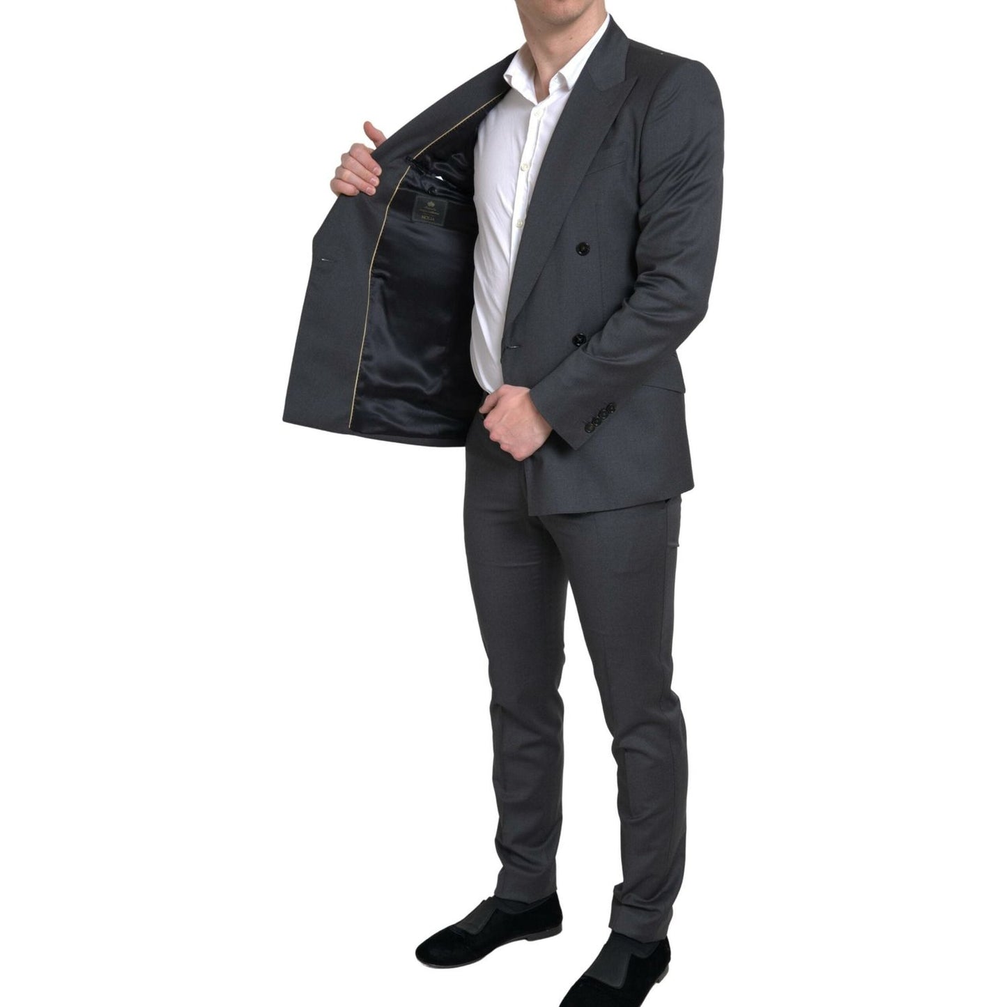 Dolce & Gabbana Gray 2 Piece Double Breasted SICILIA Suit KOS2198-46