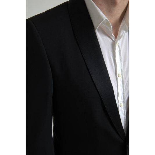 Dolce & Gabbana Black Wool Single Breasted MARTINI Blazer JKT3689-48