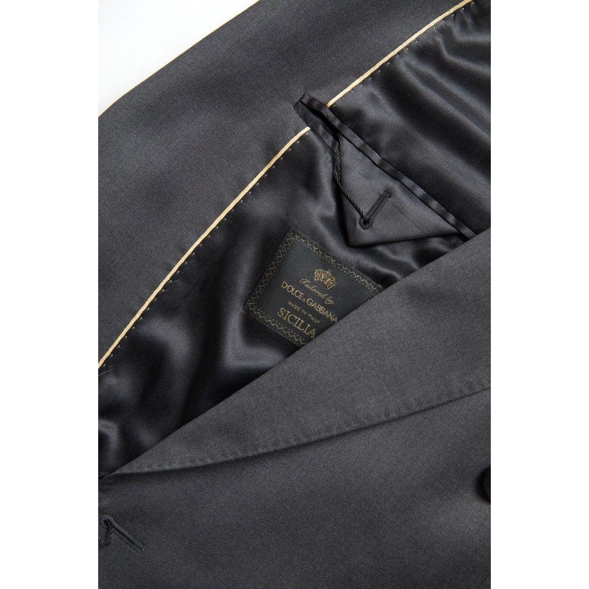 Dolce & Gabbana Gray 2 Piece Double Breasted SICILIA Suit KOS2198-46