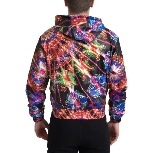 Dolce & Gabbana Multicolor Hooded Sweatshirt Sweater JKT3714-46