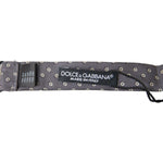 Dolce & Gabbana Gray Polka Dots Silk Adjustable Neck Papillon Bow Tie FT3792