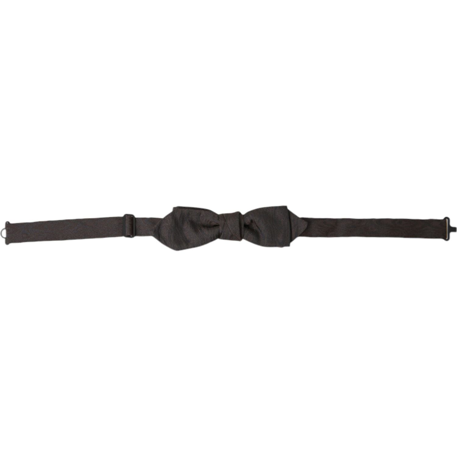 Dolce & Gabbana Brown Polyester Silk Adjustable Neck Men Papillon Bow Tie