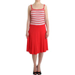 Roccobarocco Chic Audrey Jersey Line Knee-Length Dress Roccobarocco Firebrick