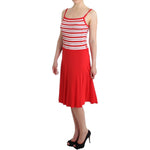 Roccobarocco Chic Audrey Jersey Line Knee-Length Dress Roccobarocco Firebrick