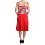 Roccobarocco Chic Audrey Jersey Line Knee-Length Dress Roccobarocco Firebrick