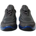 Prada Black Blue Rubber Knit Slip On Low Top Sneakers Shoes MV5214-40