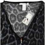 Cavalli Sultry Leopard V-Neck Modal Top Cavalli Dark Slate Gray