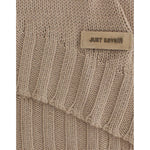 Cavalli Elegant Beige Knitted Crew Neck Sweater Cavalli Rosy Brown