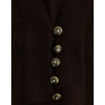 Cavalli Elegant Brown Virgin Wool Cropped Cardigan Cavalli Black