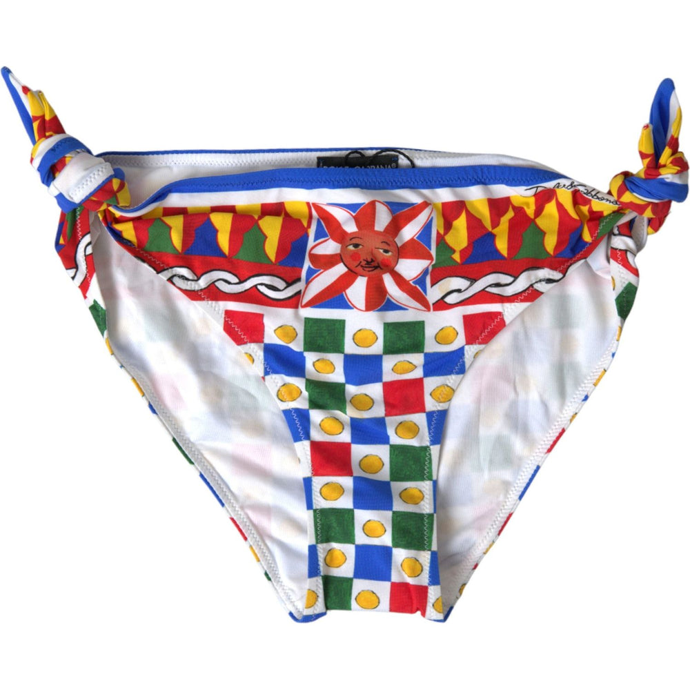 Dolce & Gabbana Multicolor Carretto Bottom Swim Beachwear Bikini BIK1761-3