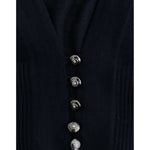 Cavalli Elegant Cropped Virgin Wool Cardigan Cavalli Black