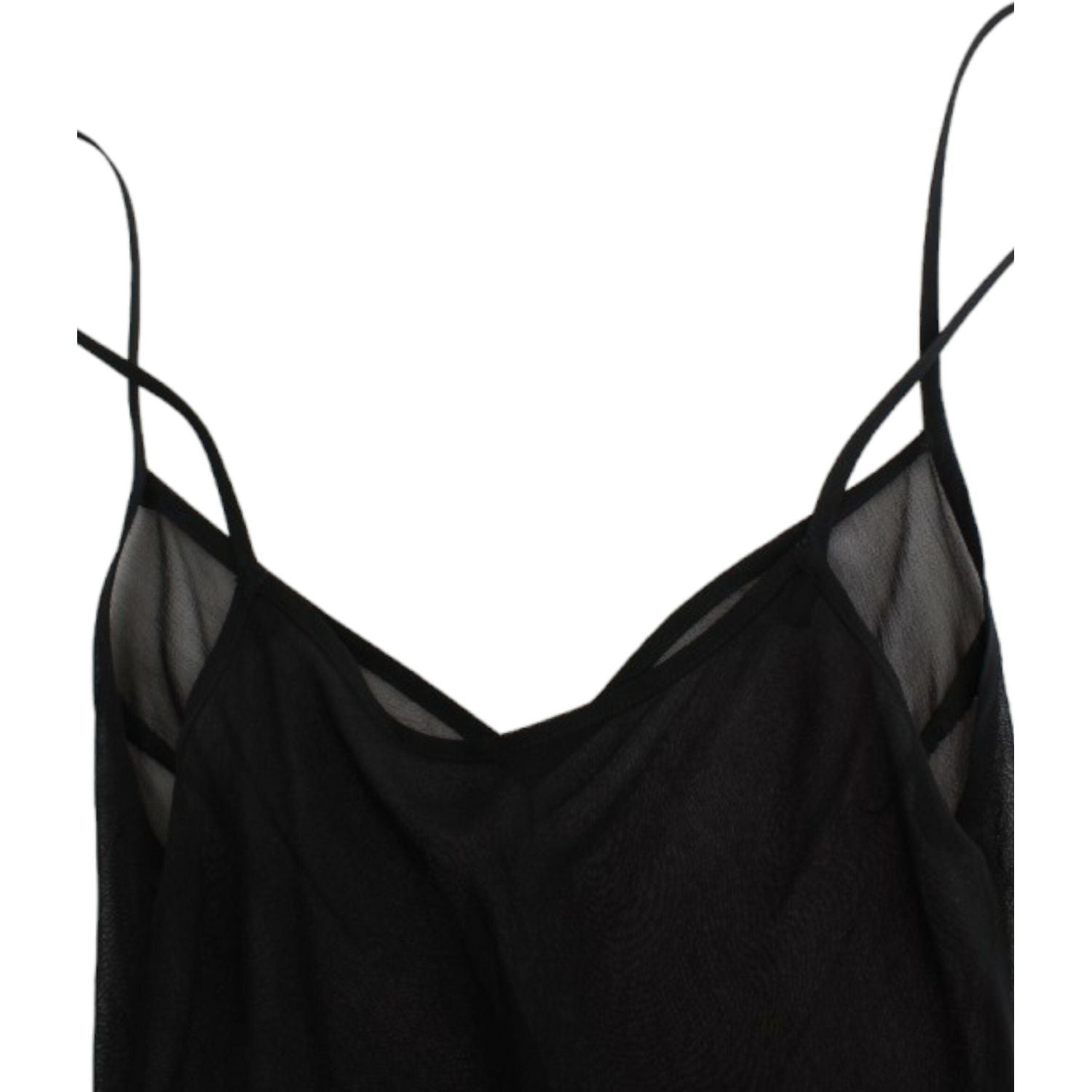 Cavalli Black long sleeve silk dress