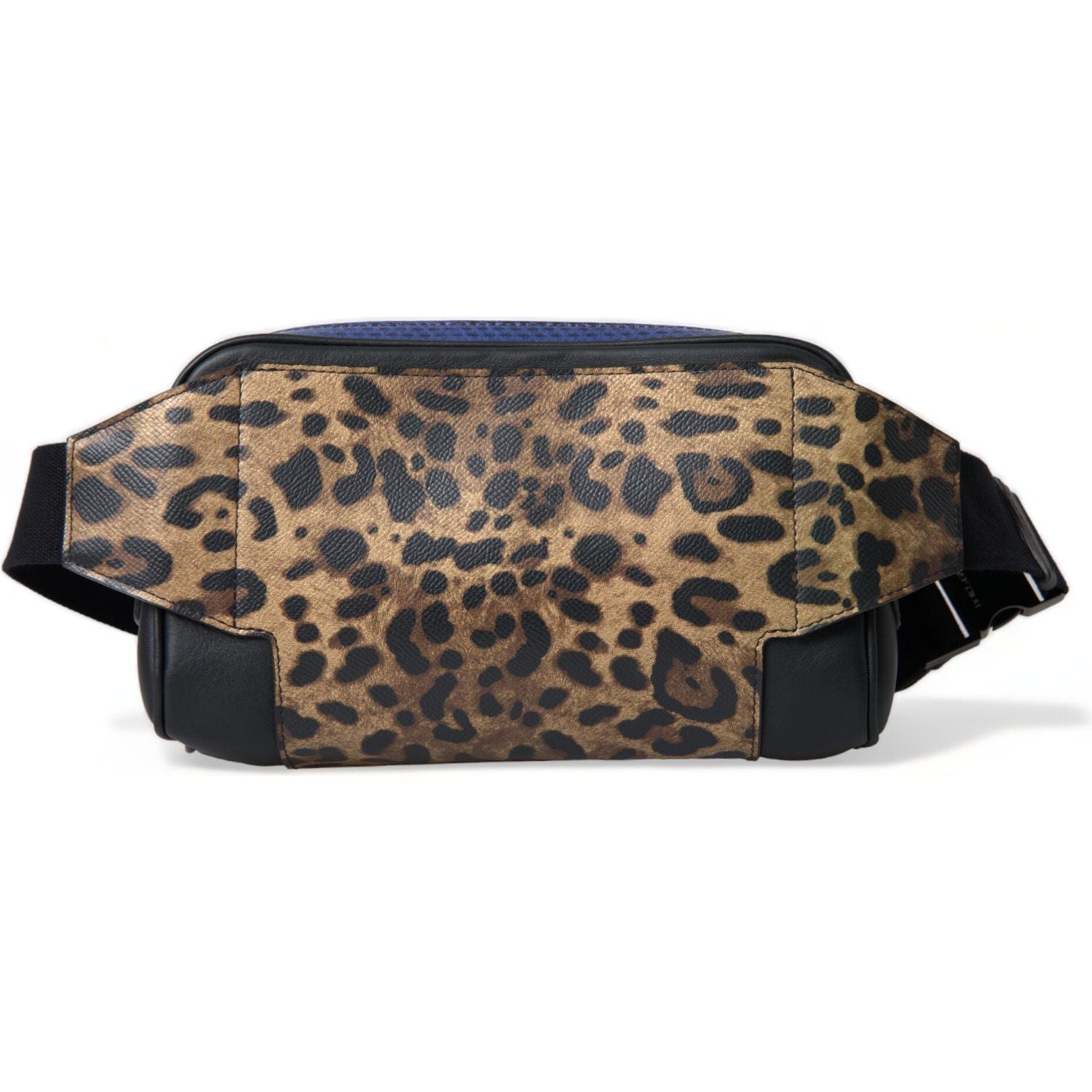 Dolce & Gabbana Black Exotic Leather Logo Belt Waist Fanny Pack Bag